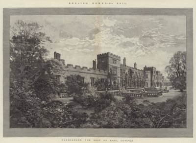 Panshanger, la residenza del conte Cowper da Charles Auguste Loye